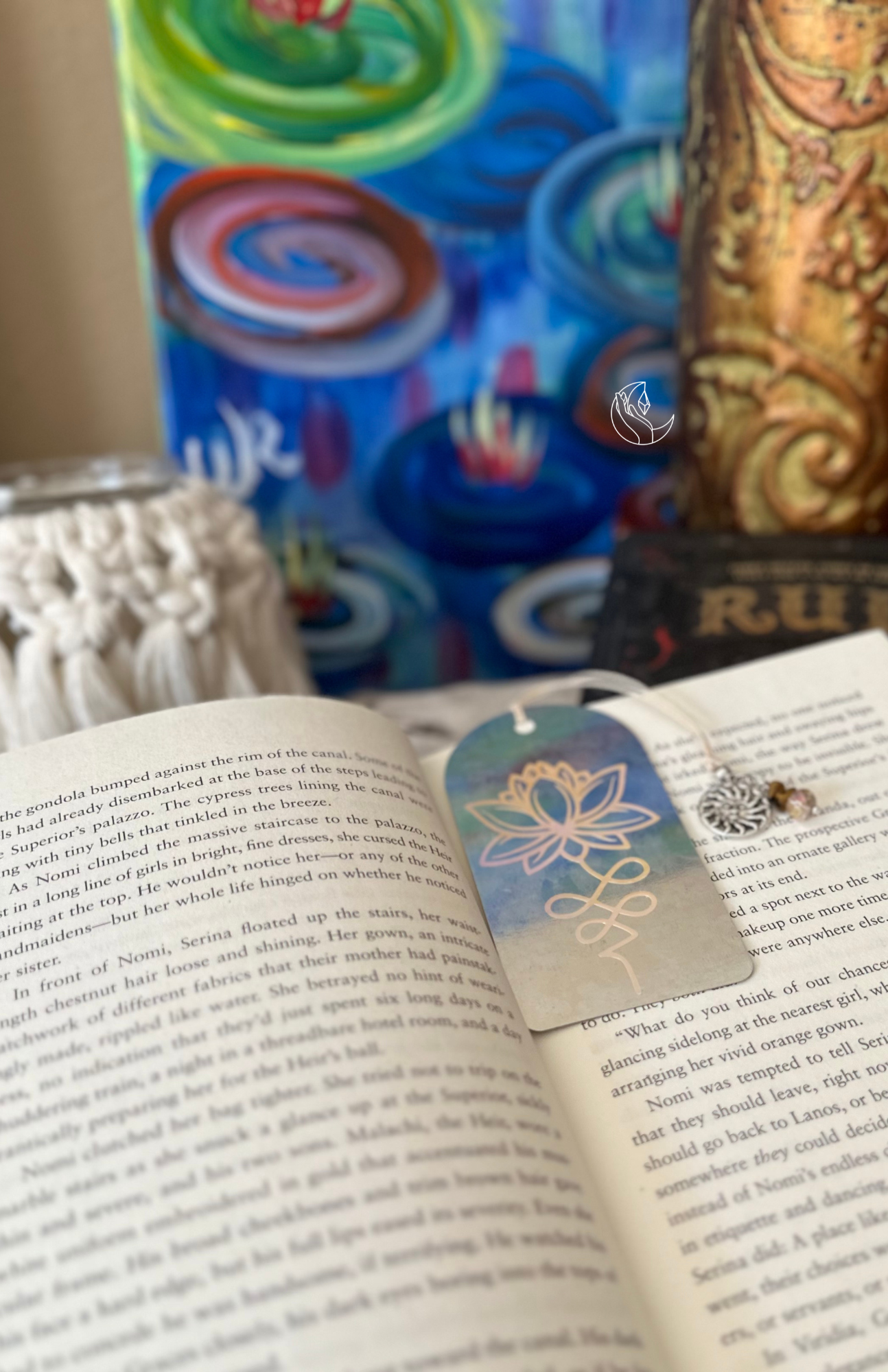 Sacred Lotus Witchy Bookmark