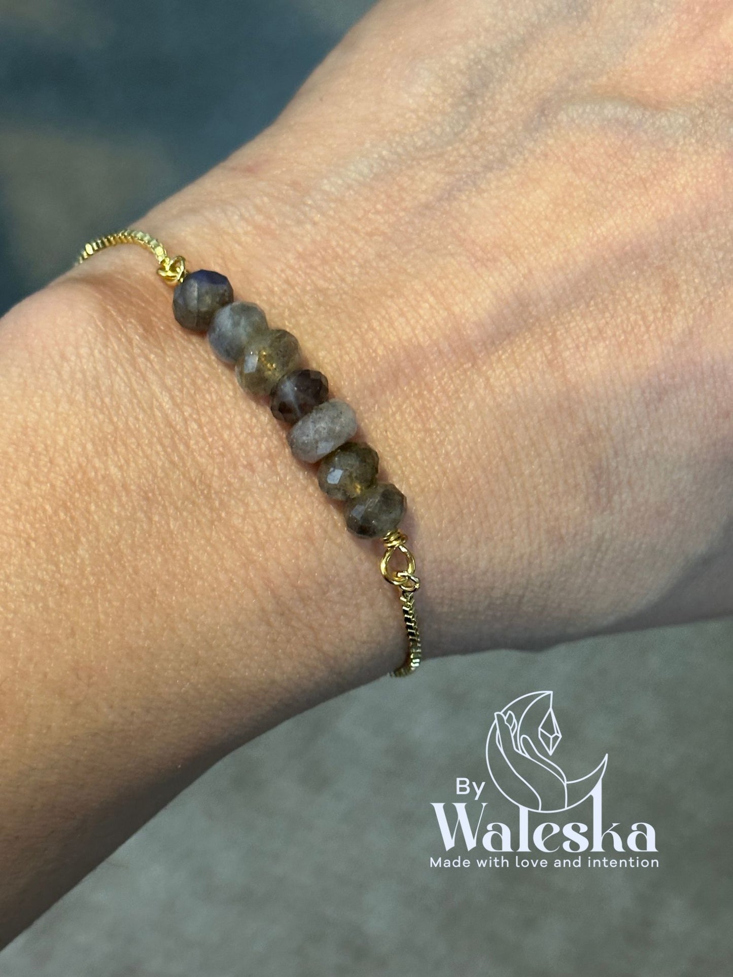 Manifestation Bracelet Wisdom, Intuition & Protection (Labradorite)