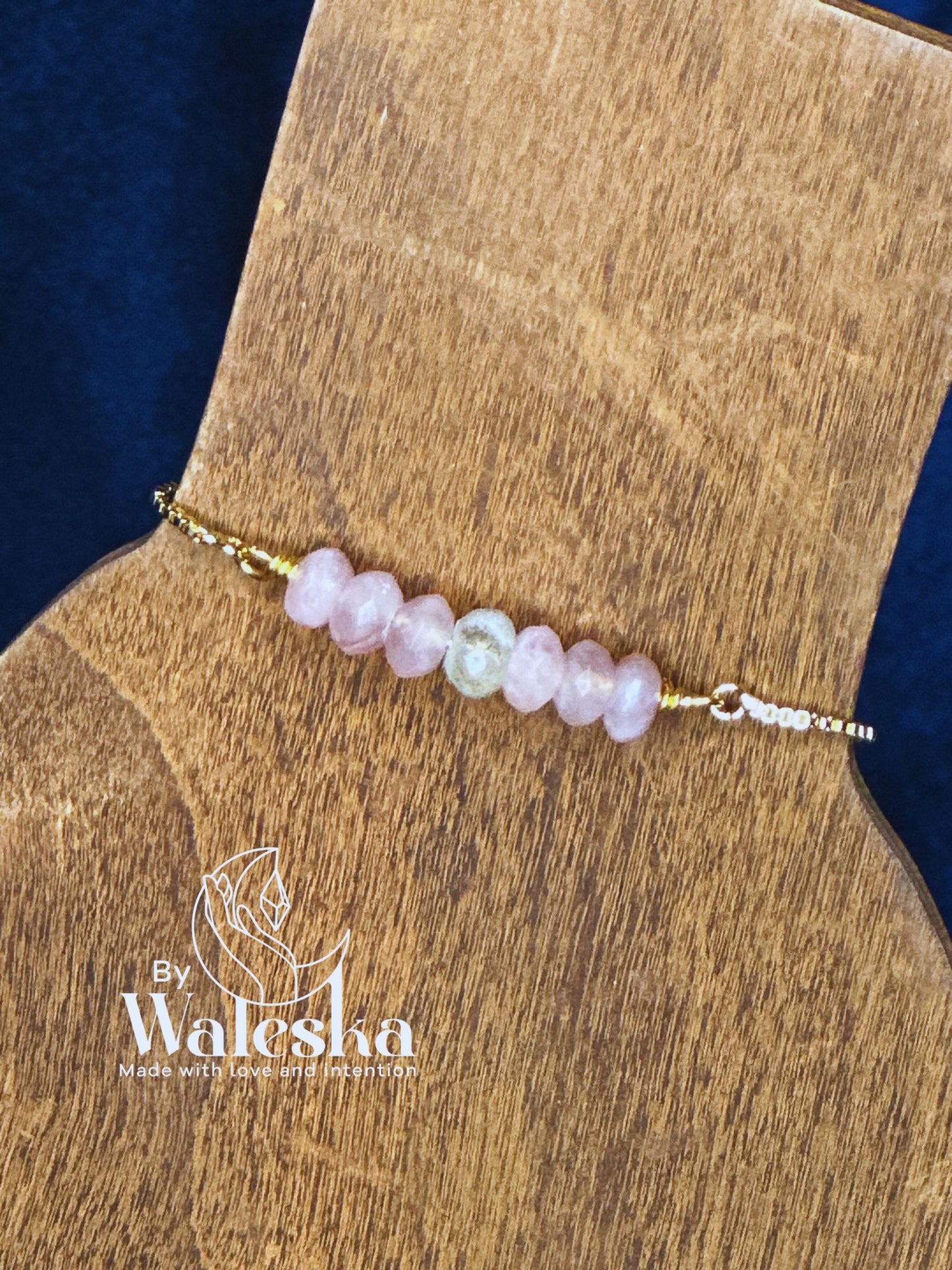 Manifestation Bracelet Unconditional Love, Intuition & Protection (Rose Quartz & Labradorite)