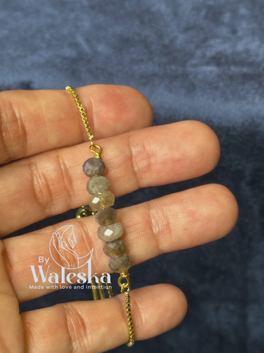 Manifestation Bracelet Wisdom, Intuition & Protection (Labradorite)