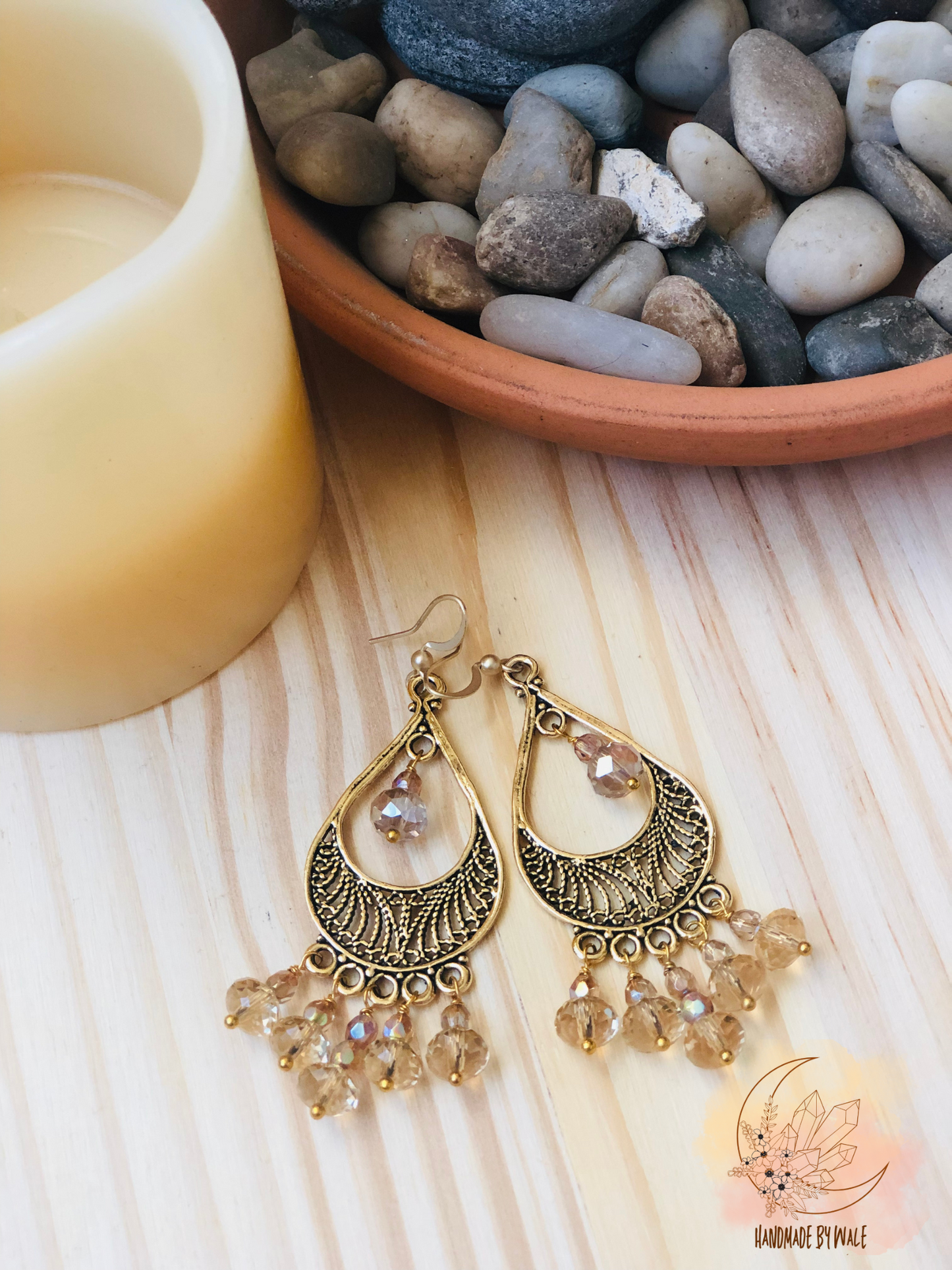 Freya Chandelier Earring (golden champagne)